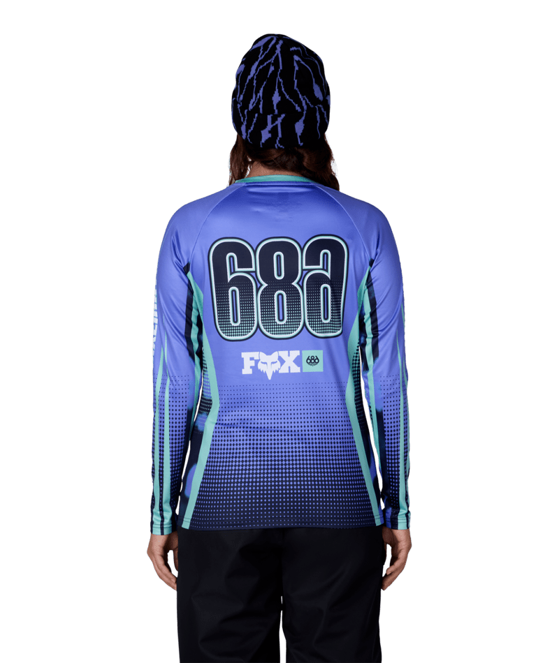 WOMENS FOX RACING BASE LAYER LS - FOX ALPENGLOW BLUE