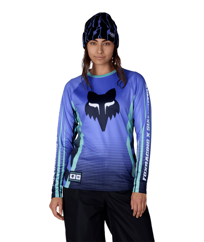 WOMENS FOX RACING BASE LAYER LS - FOX ALPENGLOW BLUE