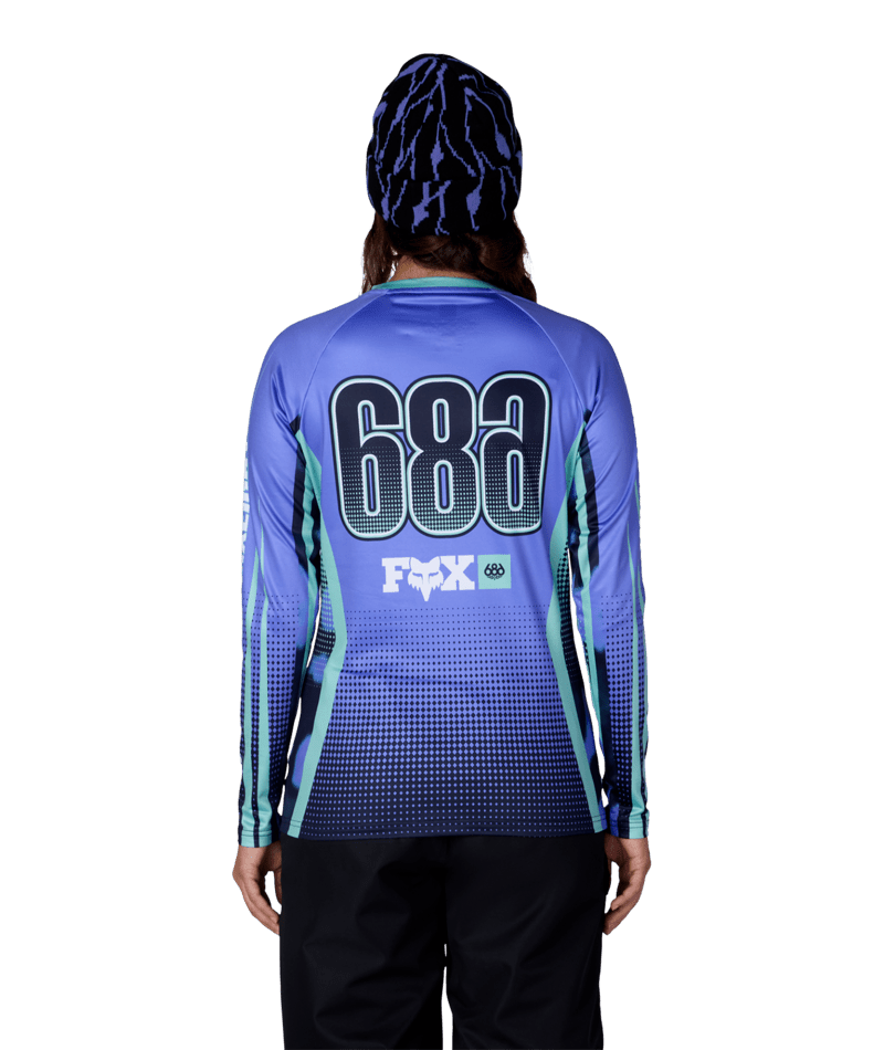 WOMENS FOX RACING BASE LAYER LS - FOX ALPENGLOW BLUE