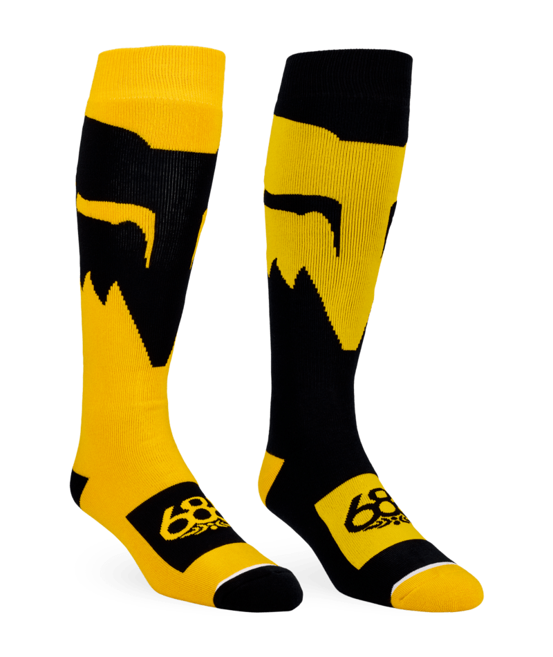 MENS FOX RACING SOCKS - 2PK - FOX YELLOW