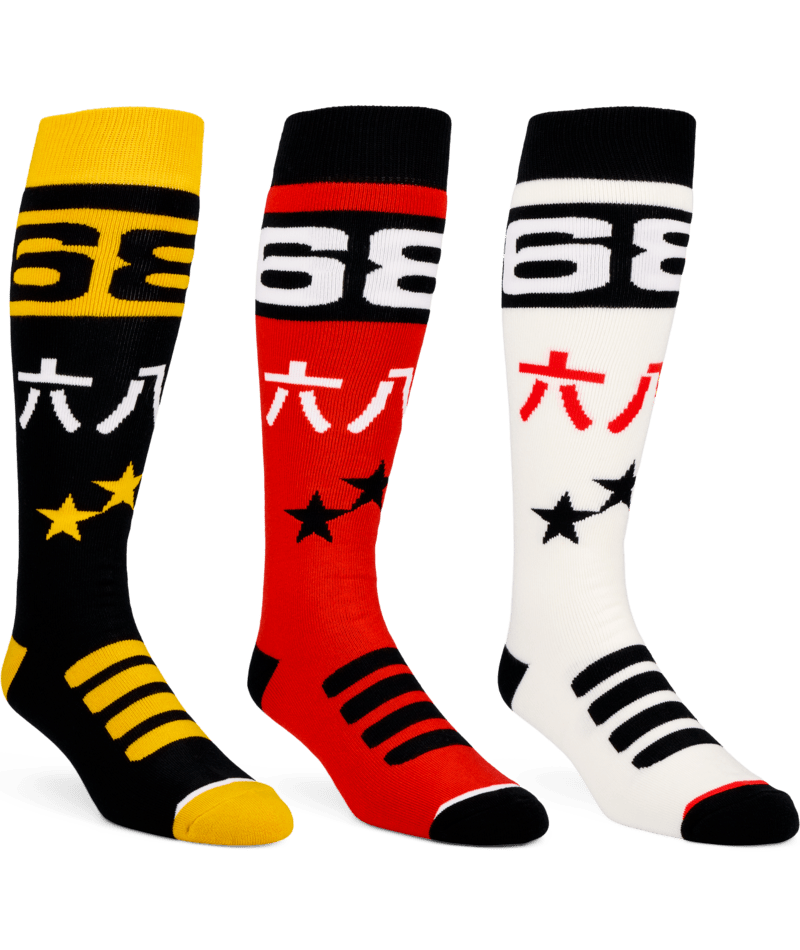 MEN’S KANJI SOCKS - 3PK - ASSORTED