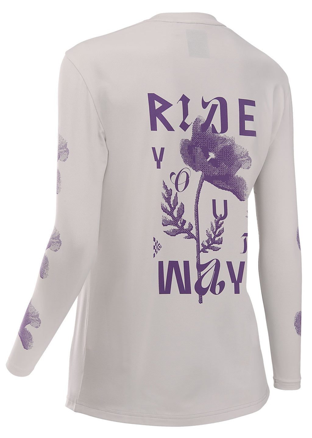 XTRAIL WOMAN LONG SLEEVE JERSEY - LIGHT GREY/DARK PURPLE