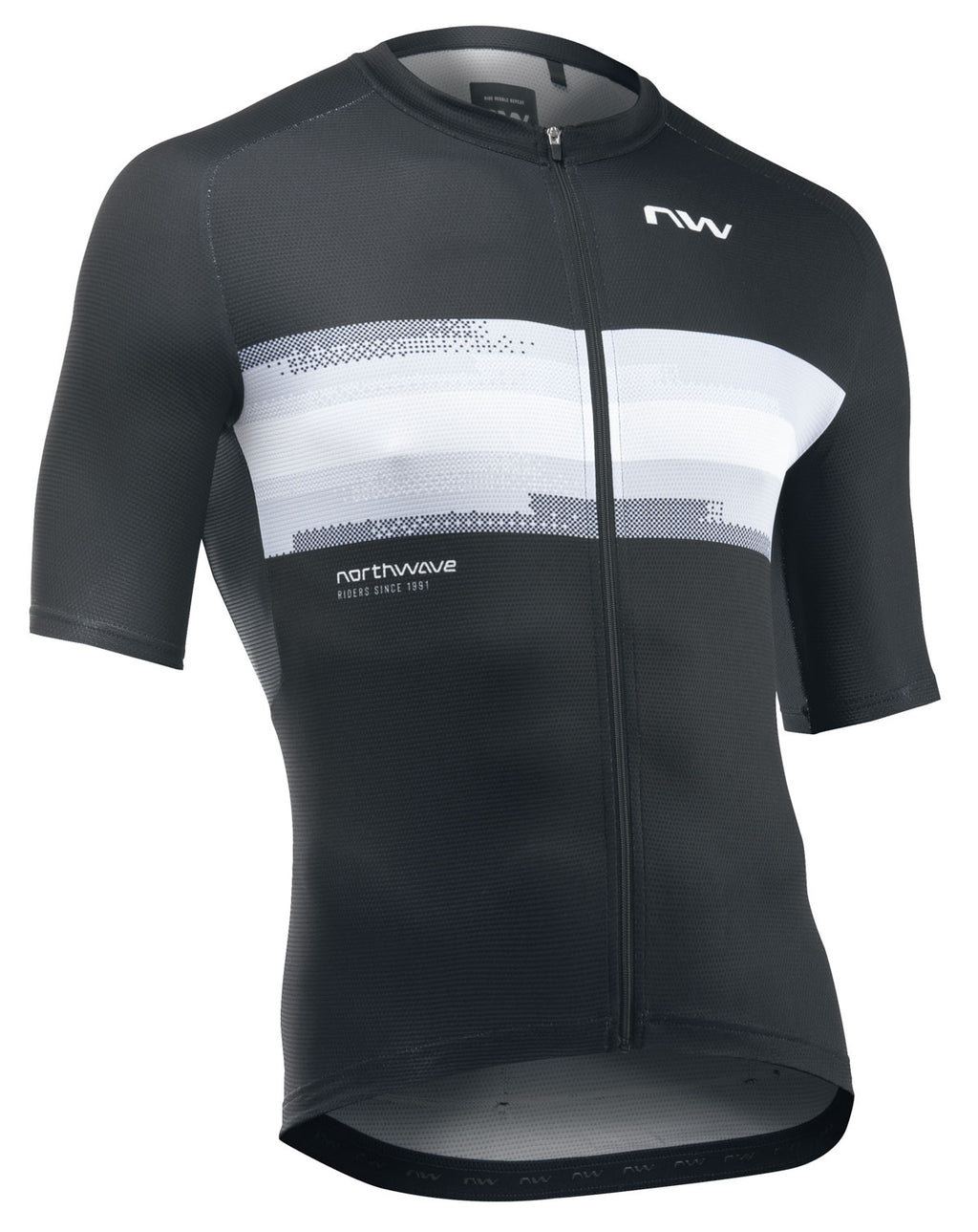 FORCE EVO JERSEY SHORT SLEEVE - BLACK/WHITE