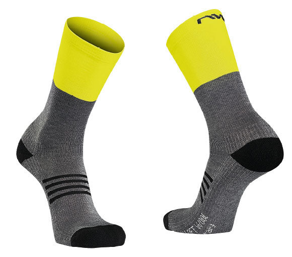 EXTREME PRO HIGH SOCK - GREY/YELLOW FLUO