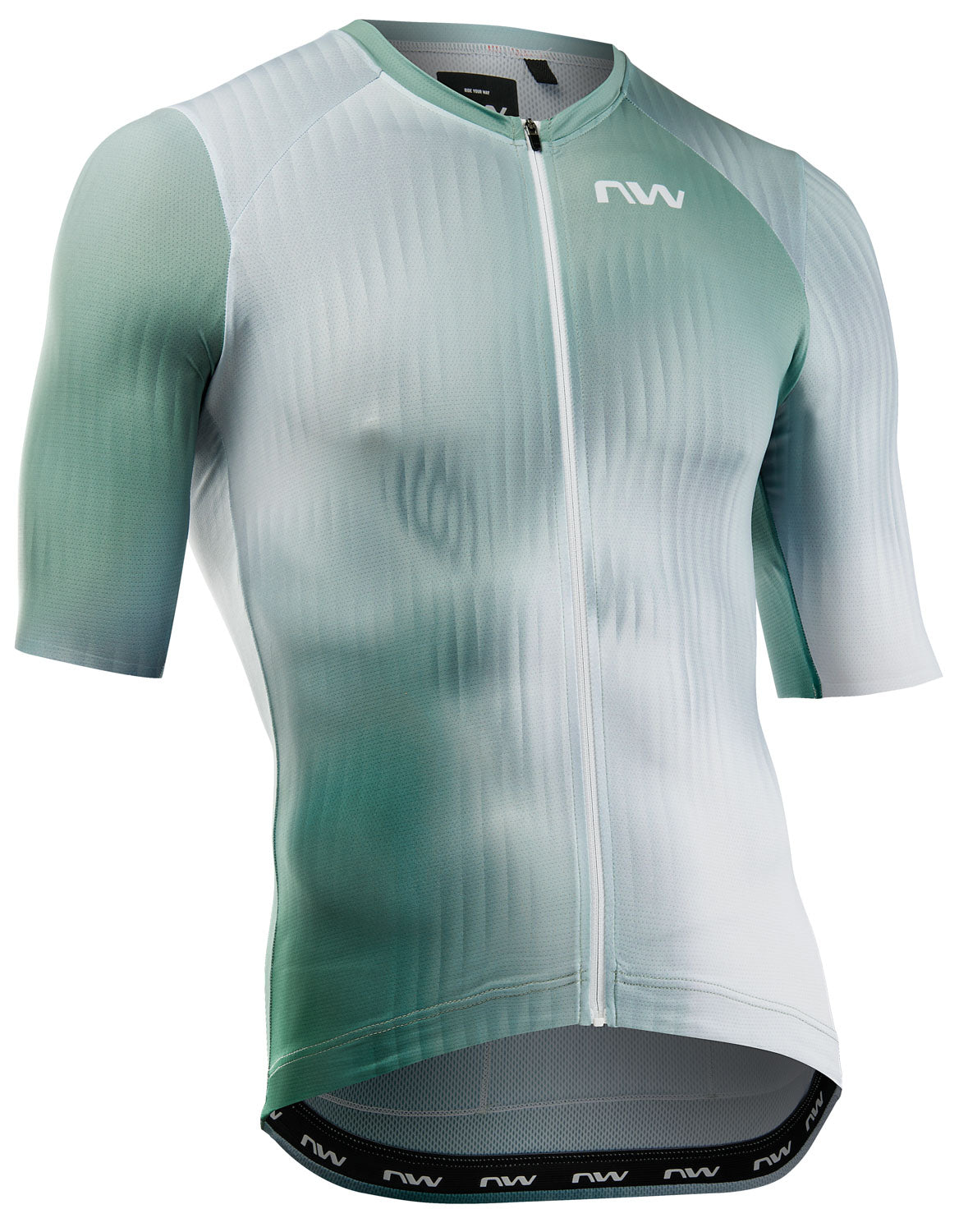 BLADE JERSEY SHORT SLEEVE - WHITE/SAGE GREEN