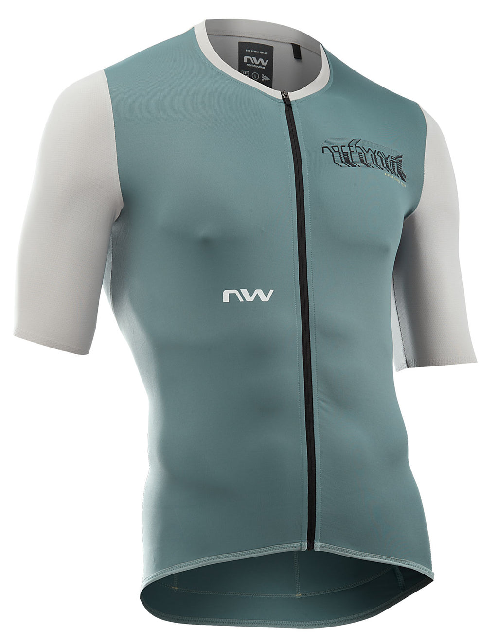 ESSENCE EVO JERSEY SHORT SLEEVE - SAGE/LIGHT GREY