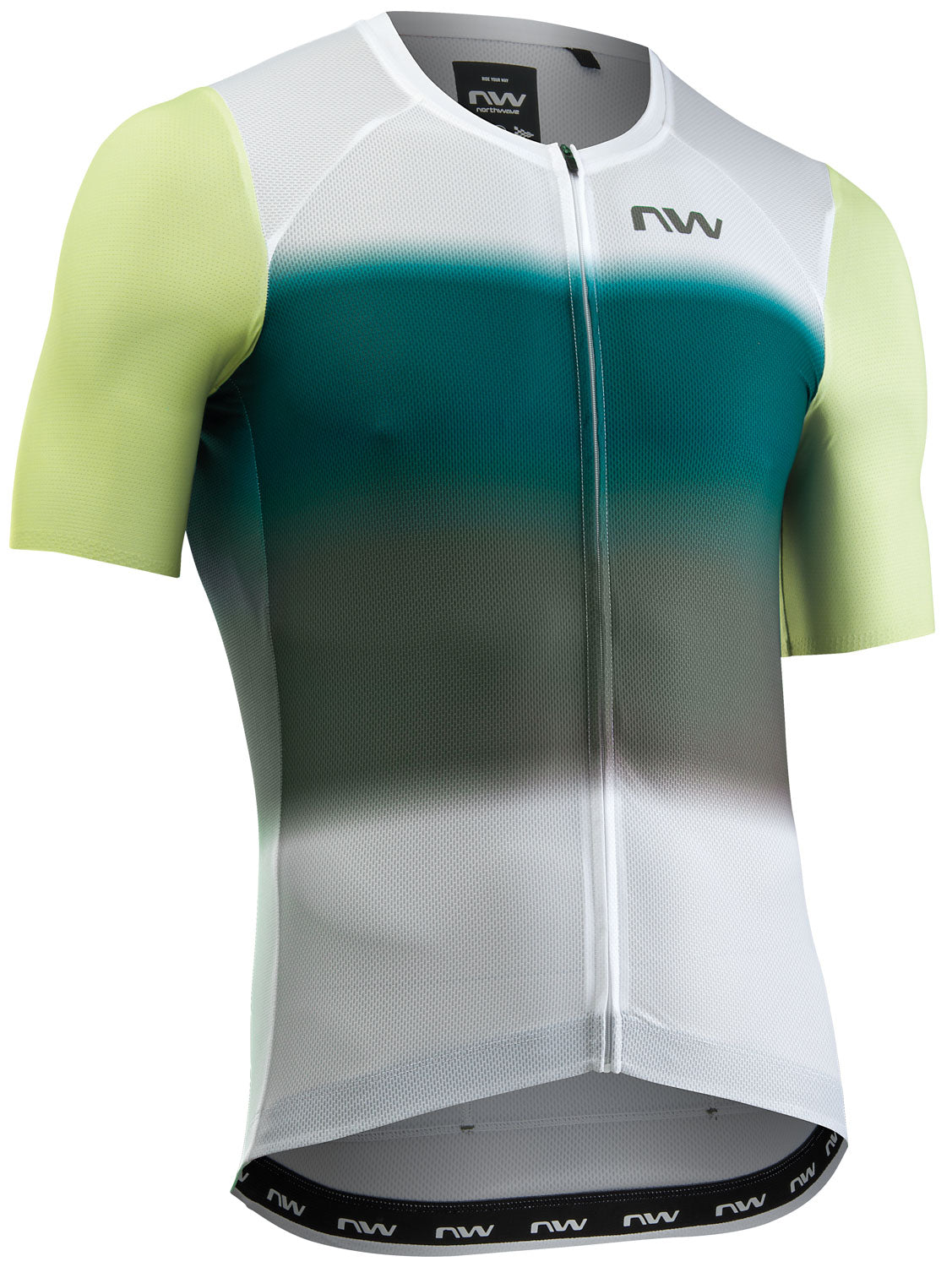 BLADE AIR JERSEY SHORT SLEEVE - WHITE/COOL MATCHA