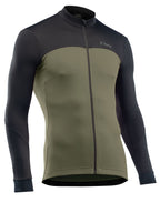 FORCE 2 JERSEY LS FULL ZIP - BLACK/FOREST GREEN