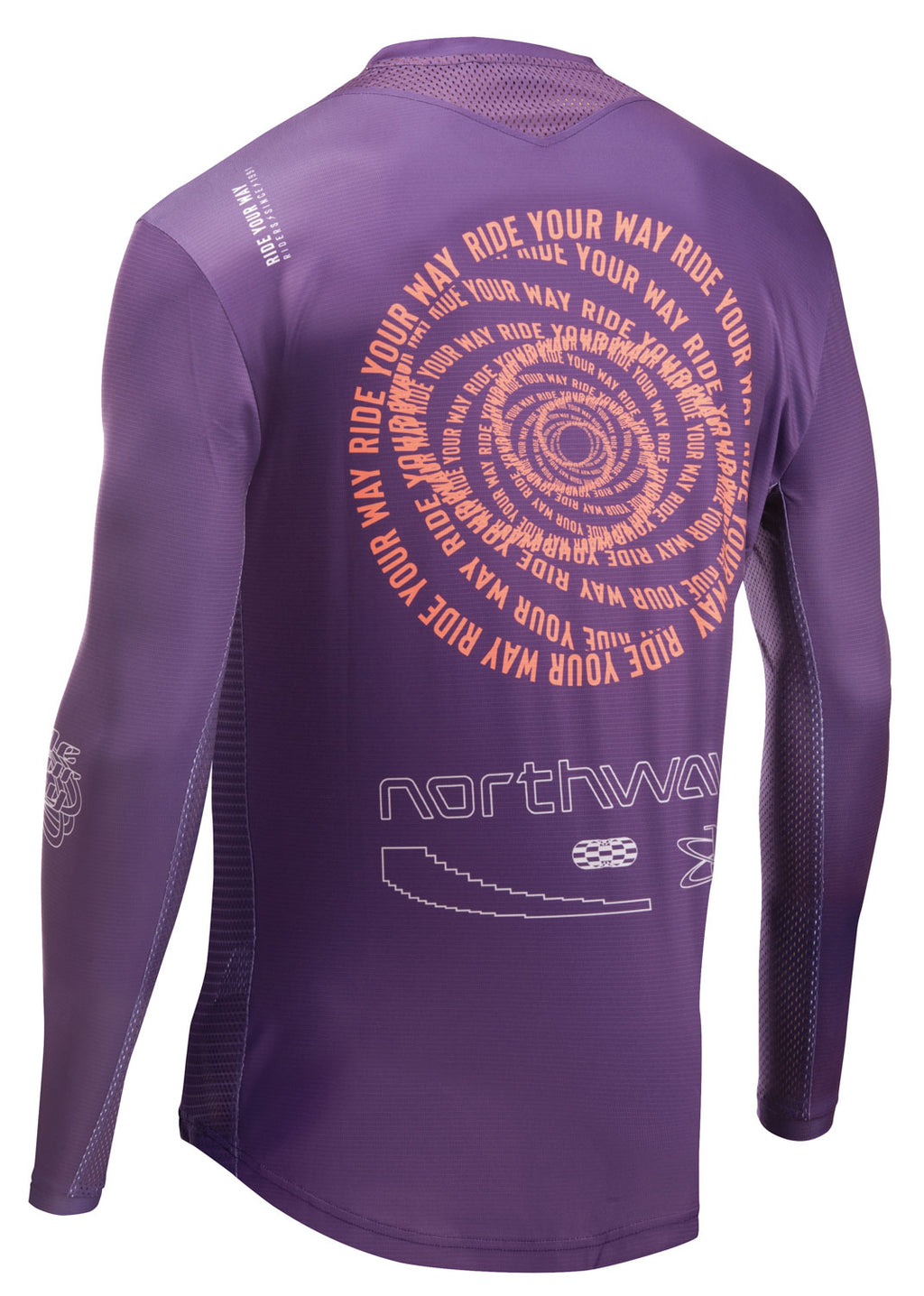 EDGE 2 JERSEY LONG SLEEVE - DARK PURPLE/ORANGE