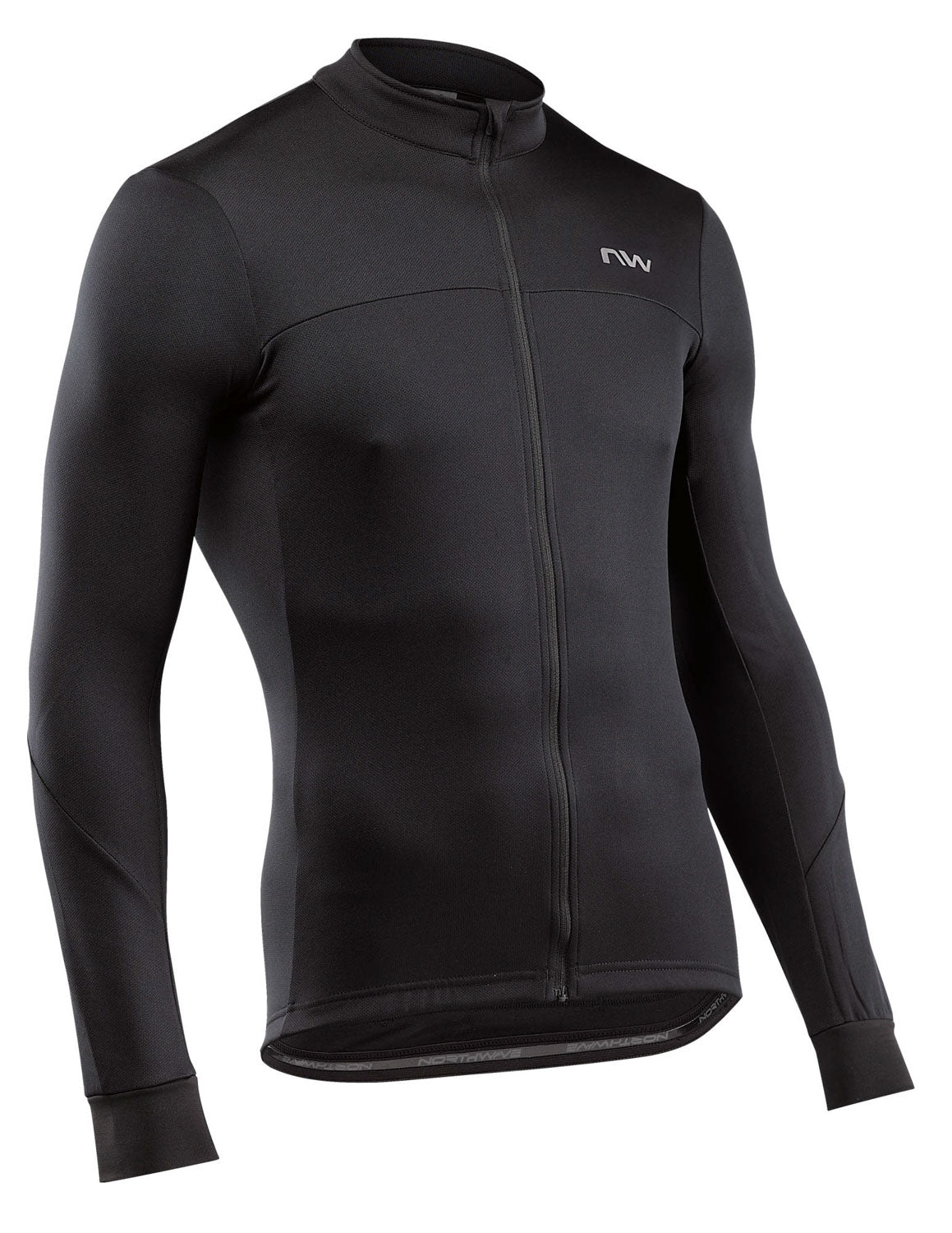 FORCE 2 JERSEY LS FULL ZIP - BLACK