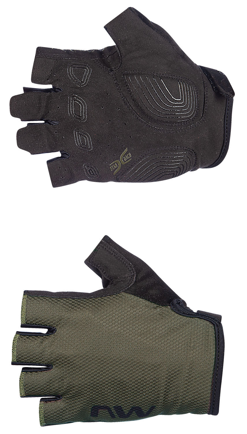 ACTIVE SHORT FINGER GLOVE - GREEN FOREST/BLACK
