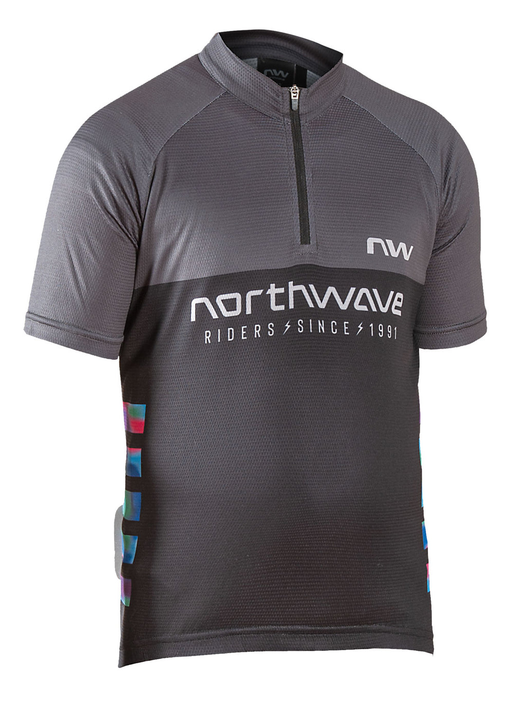 FORCE EVO JUNIOR JERSEY SHORT SLEEVE - BLACK/RADIANT RED