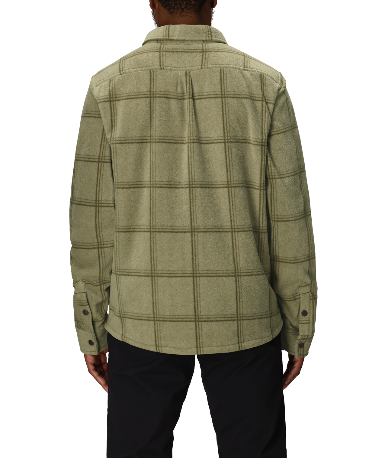 Men's Sierra Fleece Flannel - SAGE BLACK PLAID