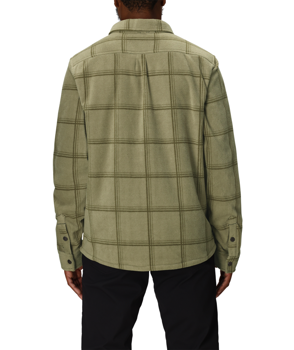 Men's Sierra Fleece Flannel - SAGE BLACK PLAID