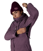 WOMENS SPIRIT™ INSULATED JACKET - BLACK PLUM GRID CORDUROY
