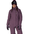 WOMENS SPIRIT™ INSULATED JACKET - BLACK PLUM GRID CORDUROY