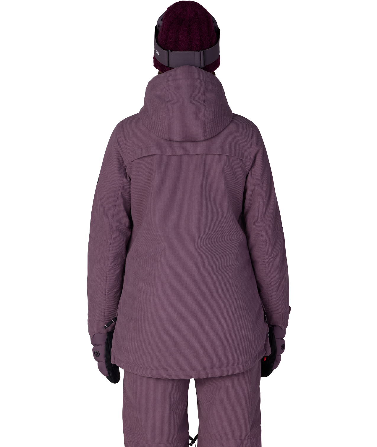 WOMENS SPIRIT™ INSULATED JACKET - BLACK PLUM GRID CORDUROY