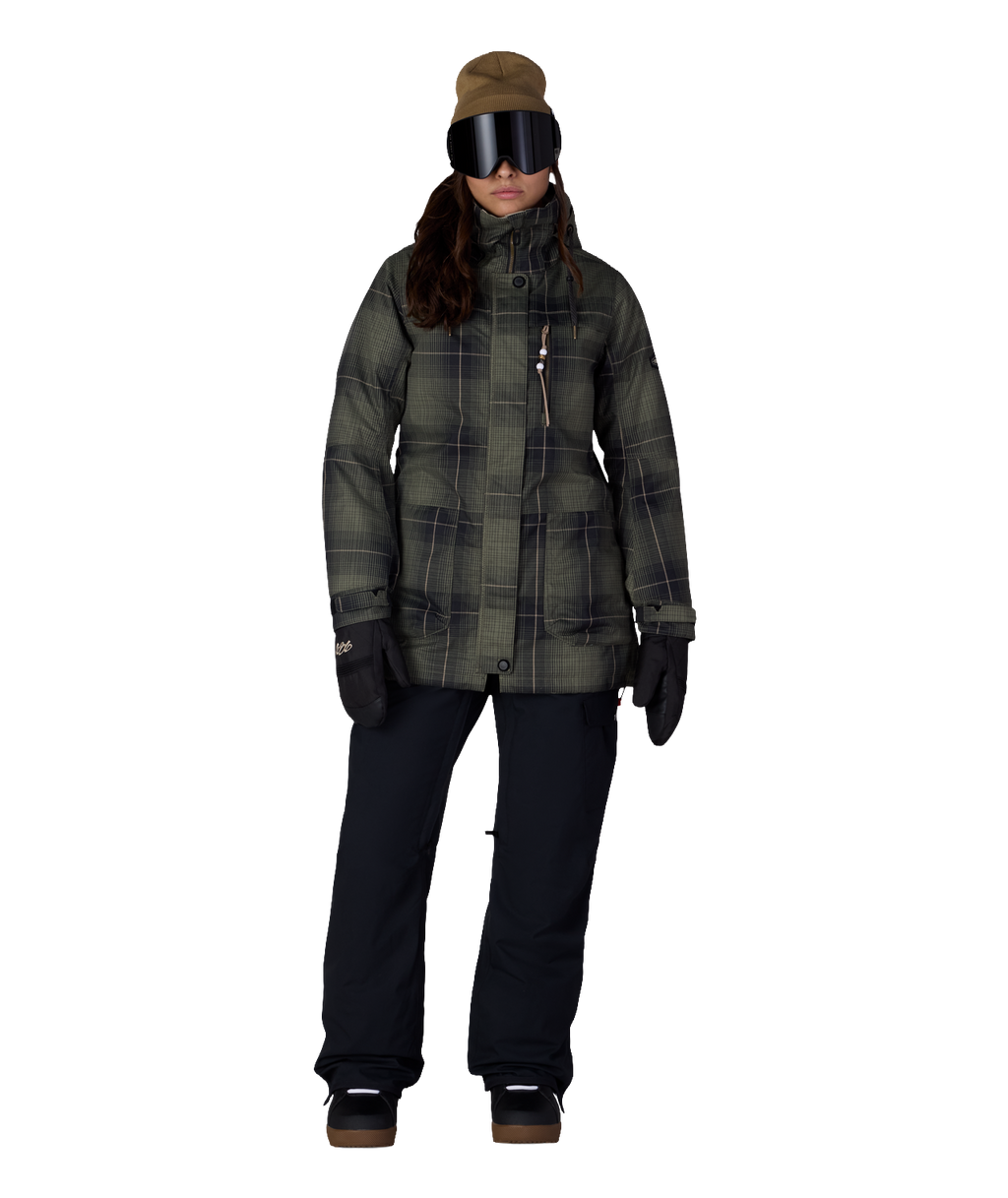 WOMENS SPIRIT™ INSULATED JACKET - FATIGUE GREEN PLAID