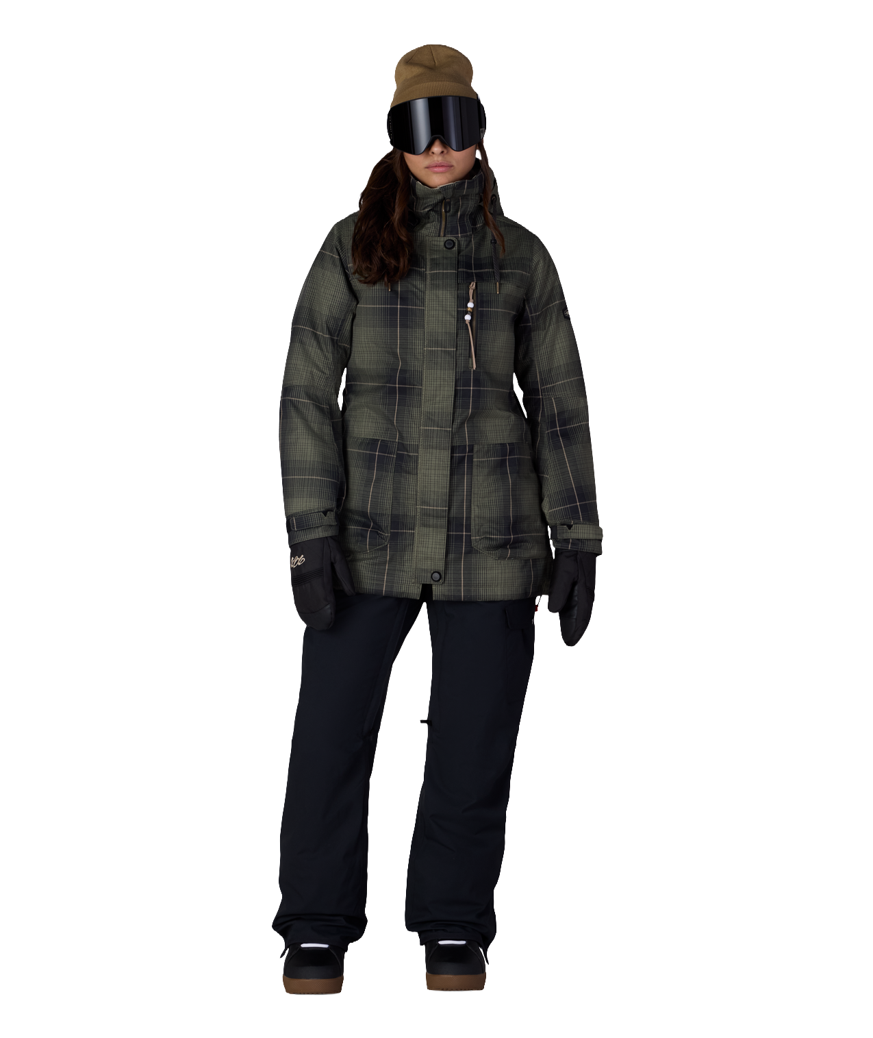 WOMENS SPIRIT™ INSULATED JACKET - FATIGUE GREEN PLAID