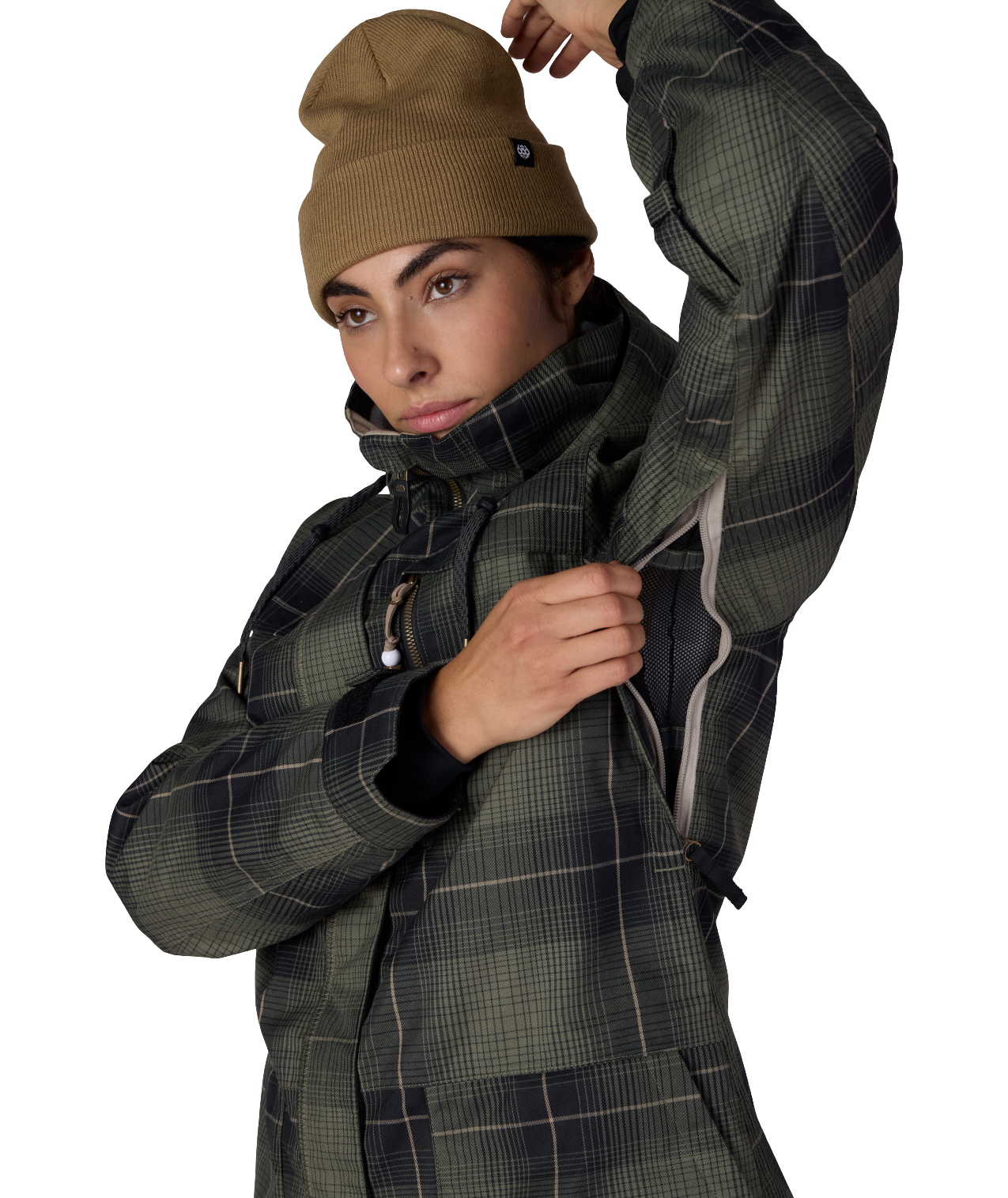WOMENS SPIRIT™ INSULATED JACKET - FATIGUE GREEN PLAID