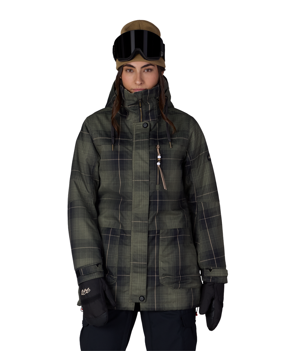 WOMENS SPIRIT™ INSULATED JACKET - FATIGUE GREEN PLAID