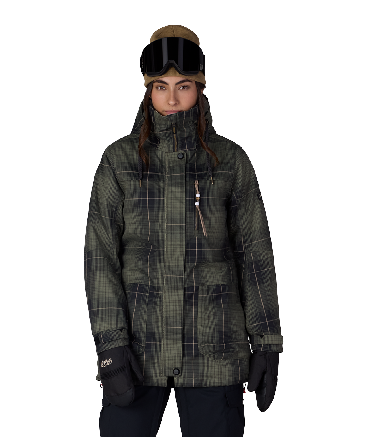 WOMENS SPIRIT™ INSULATED JACKET - FATIGUE GREEN PLAID