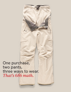 WOMENS SMARTY® 3-IN-1 CARGO PANT - LIMESTONE