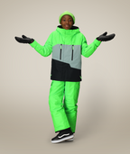 BOYS GEO™ INSULATED JACKET - BOREALIS GREEN COLORBLOCK