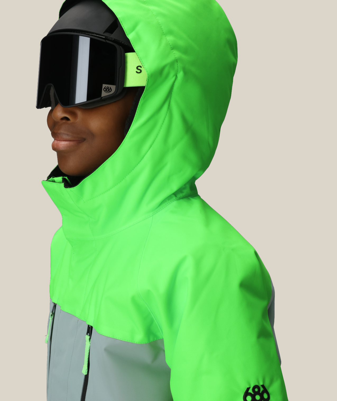 BOYS GEO™ INSULATED JACKET - BOREALIS GREEN COLORBLOCK