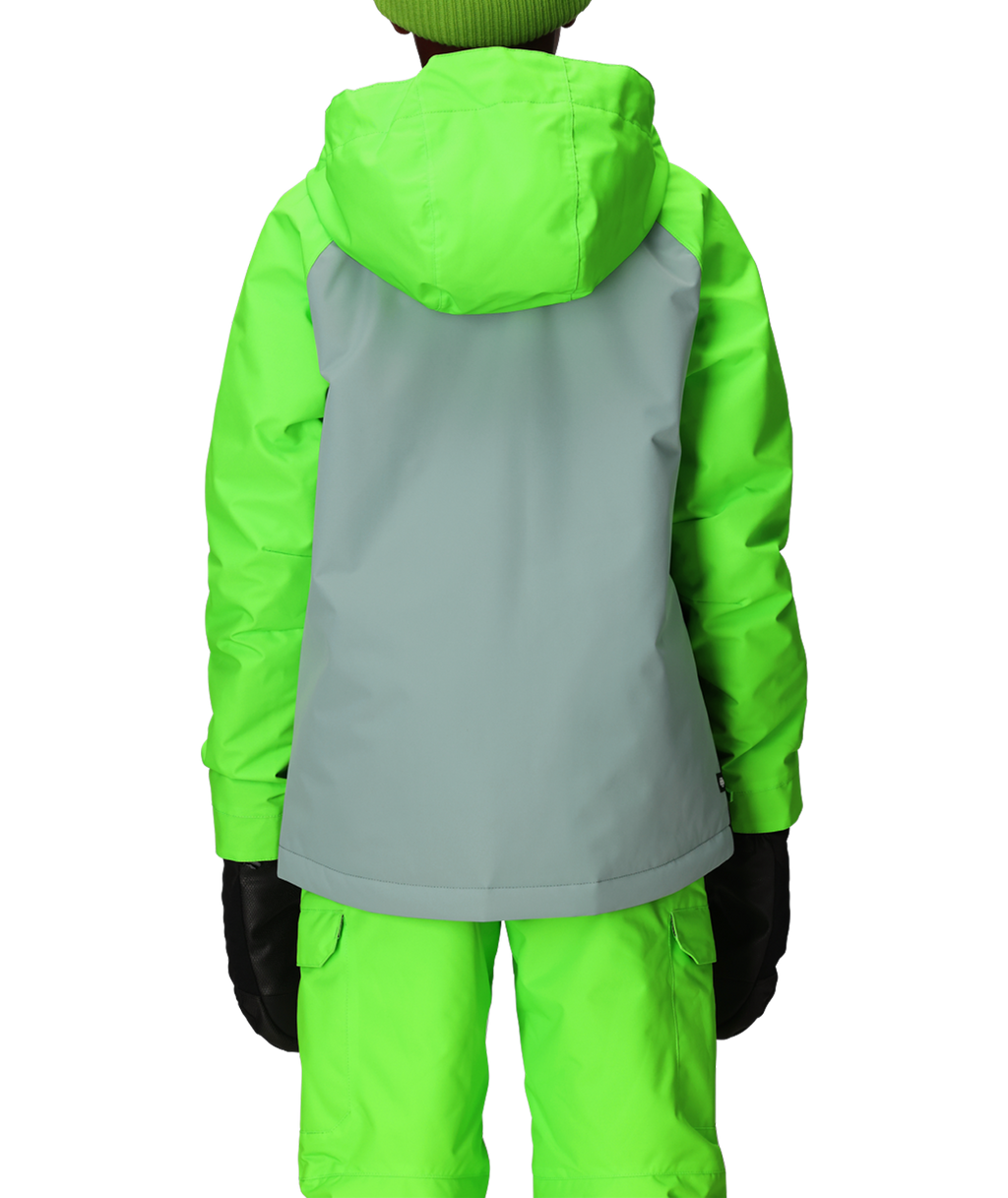 BOYS GEO™ INSULATED JACKET - BOREALIS GREEN COLORBLOCK