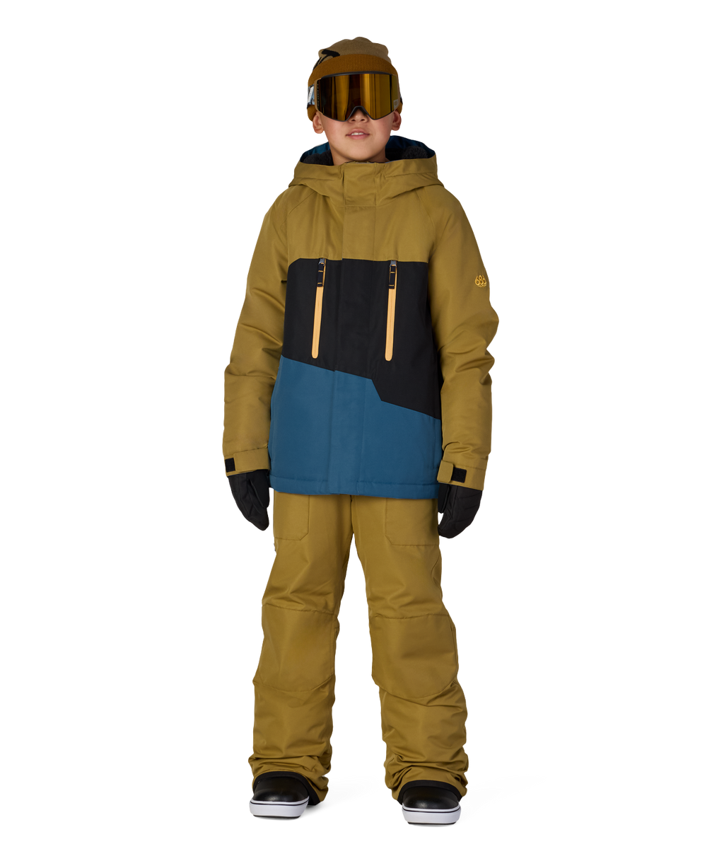 BOYS GEO™ INSULATED JACKET - BRONZE COLORBLOCK