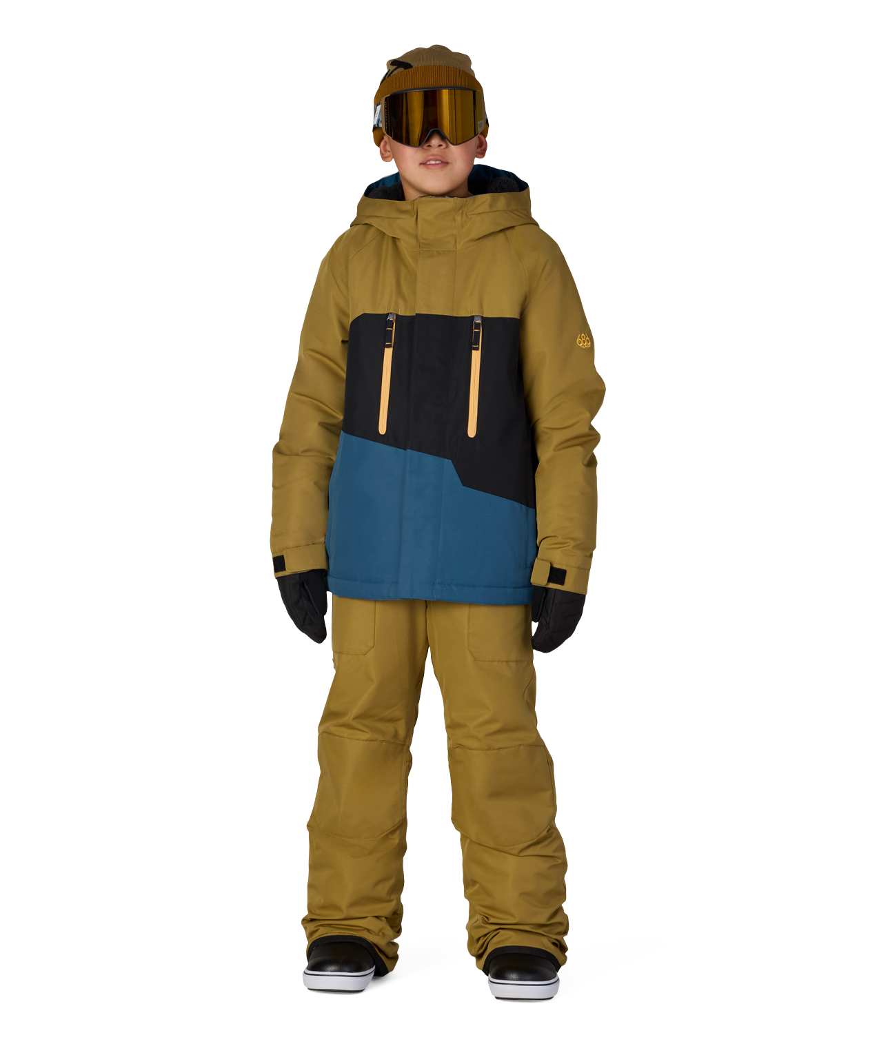BOYS GEO™ INSULATED JACKET - BRONZE COLORBLOCK