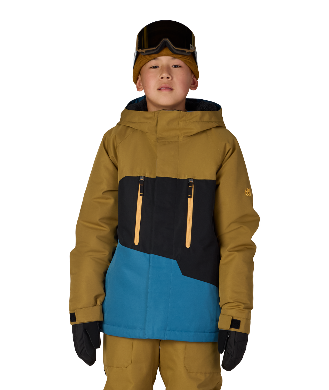 BOYS GEO™ INSULATED JACKET - BRONZE COLORBLOCK