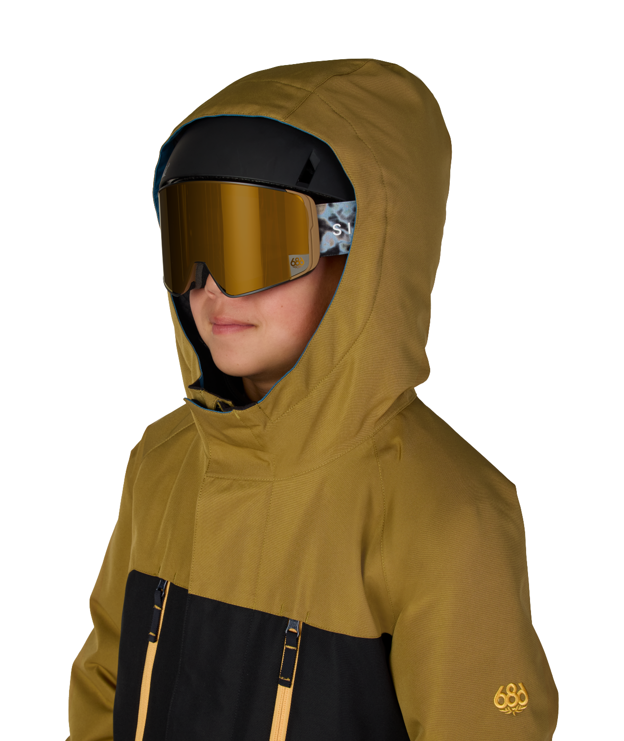 BOYS GEO™ INSULATED JACKET - BRONZE COLORBLOCK