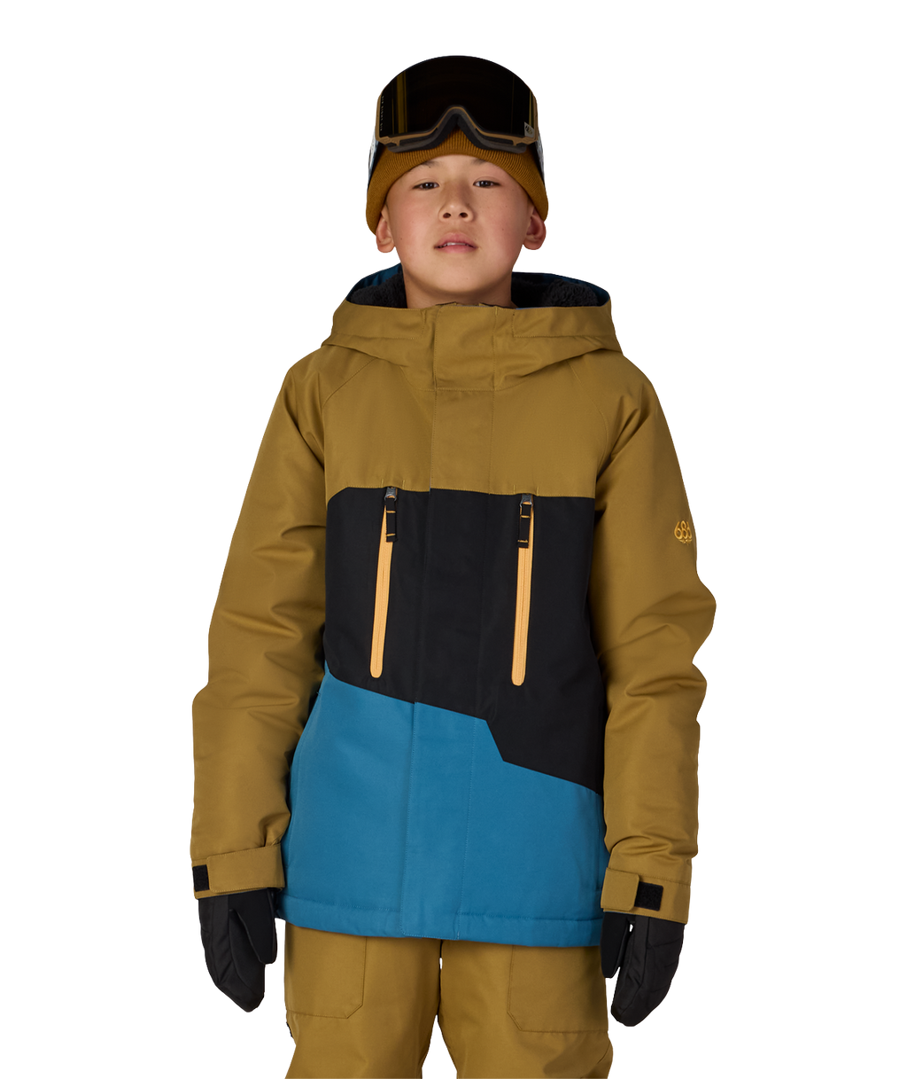 BOYS GEO™ INSULATED JACKET - BRONZE COLORBLOCK