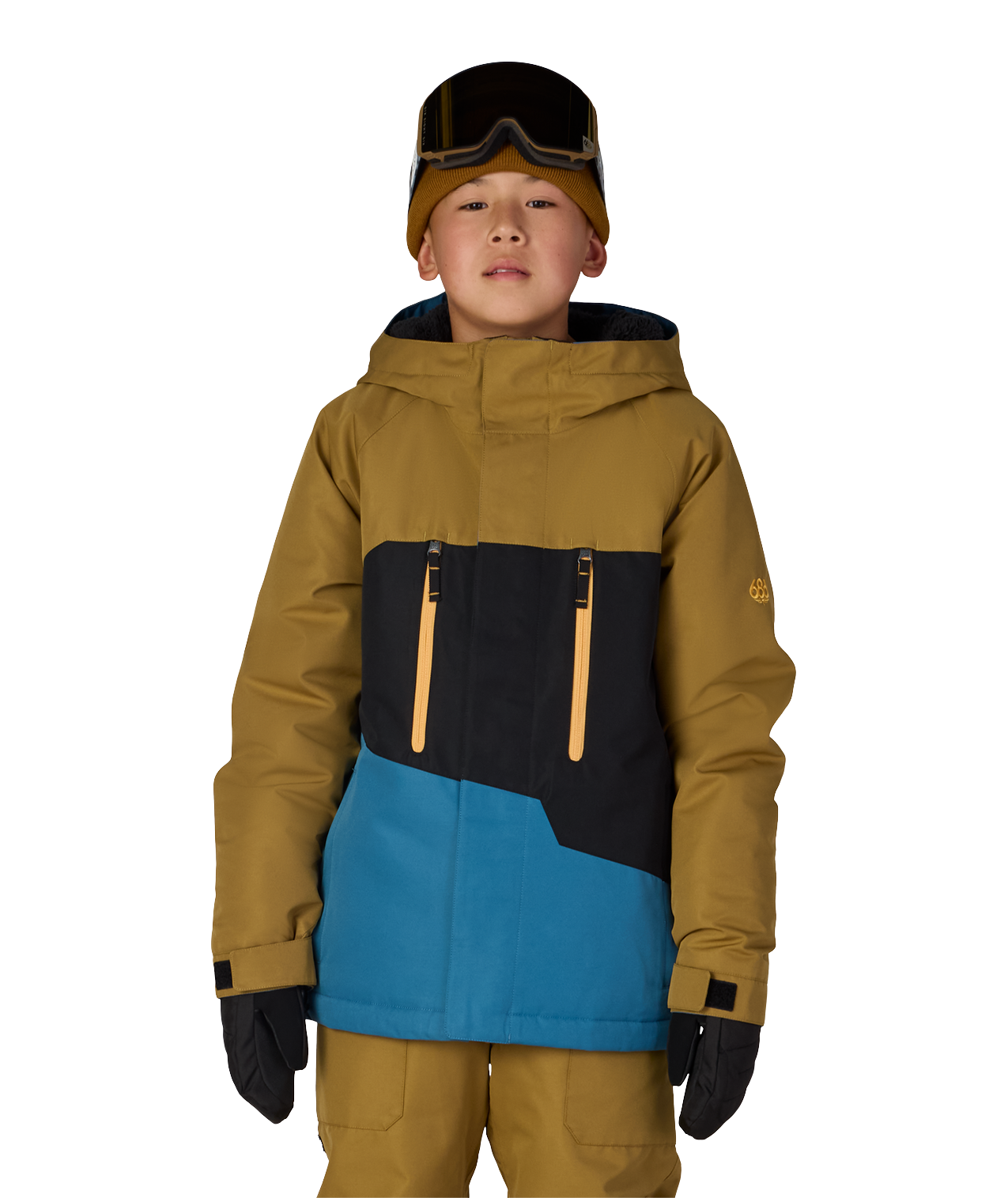 BOYS GEO™ INSULATED JACKET - BRONZE COLORBLOCK
