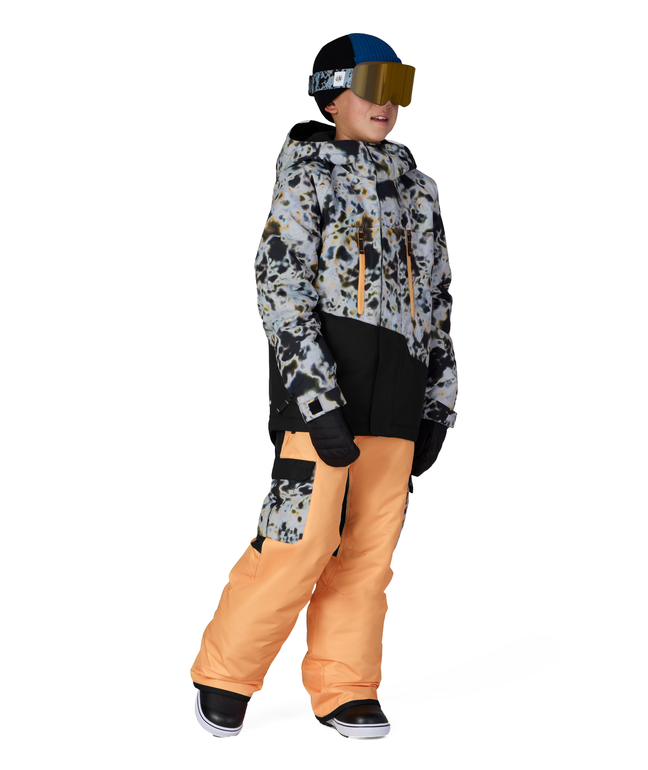 BOYS GEO™ INSULATED JACKET - GREY TUNDRA COLORBLOCK
