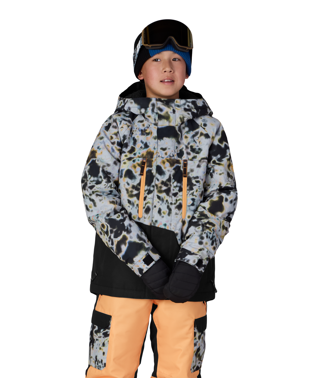 BOYS GEO™ INSULATED JACKET - GREY TUNDRA COLORBLOCK