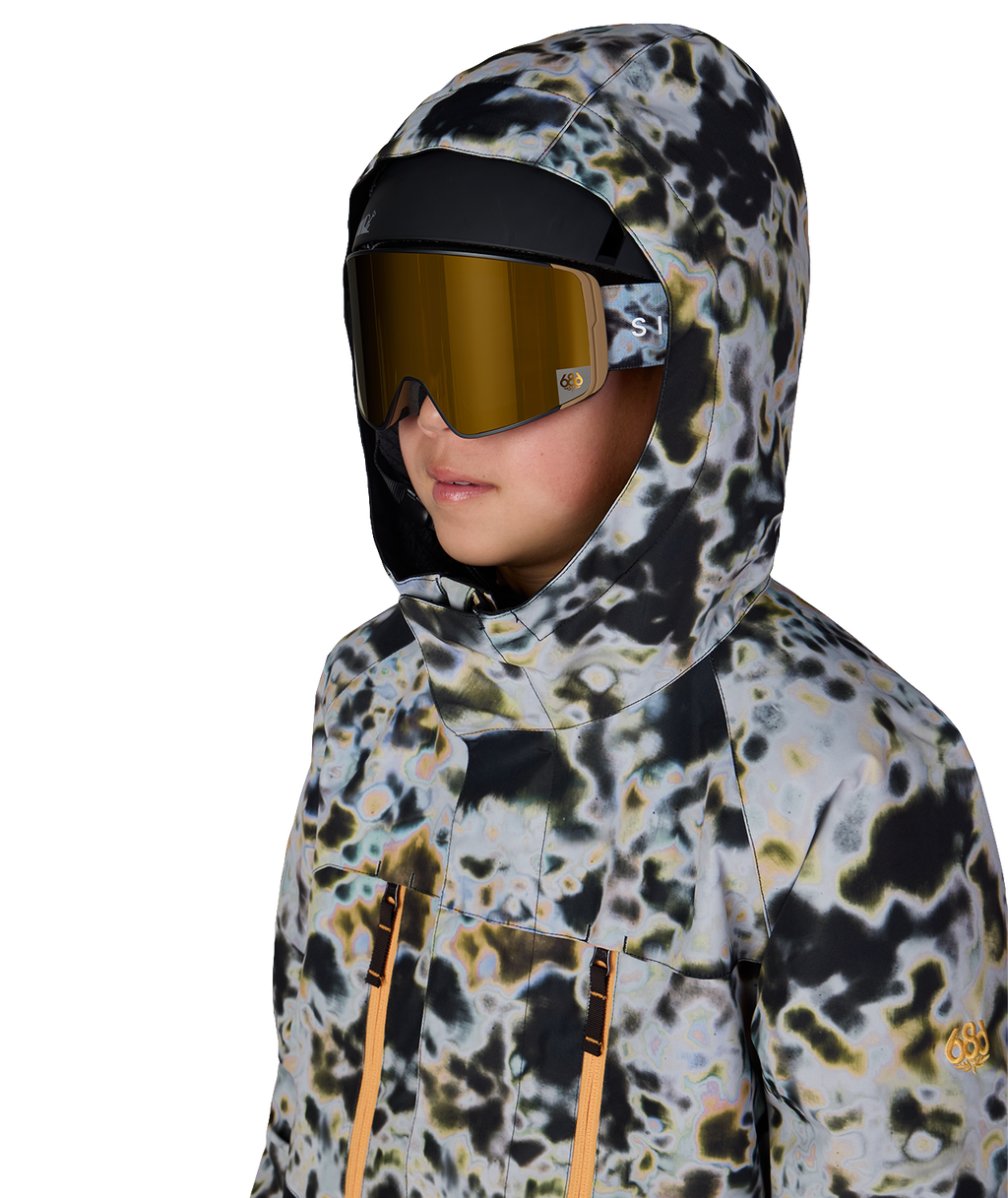 BOYS GEO™ INSULATED JACKET - GREY TUNDRA COLORBLOCK