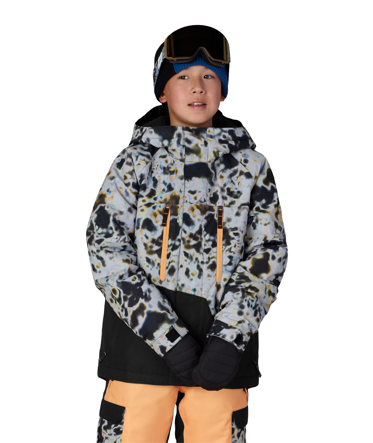 BOYS GEO™ INSULATED JACKET - GREY TUNDRA COLORBLOCK