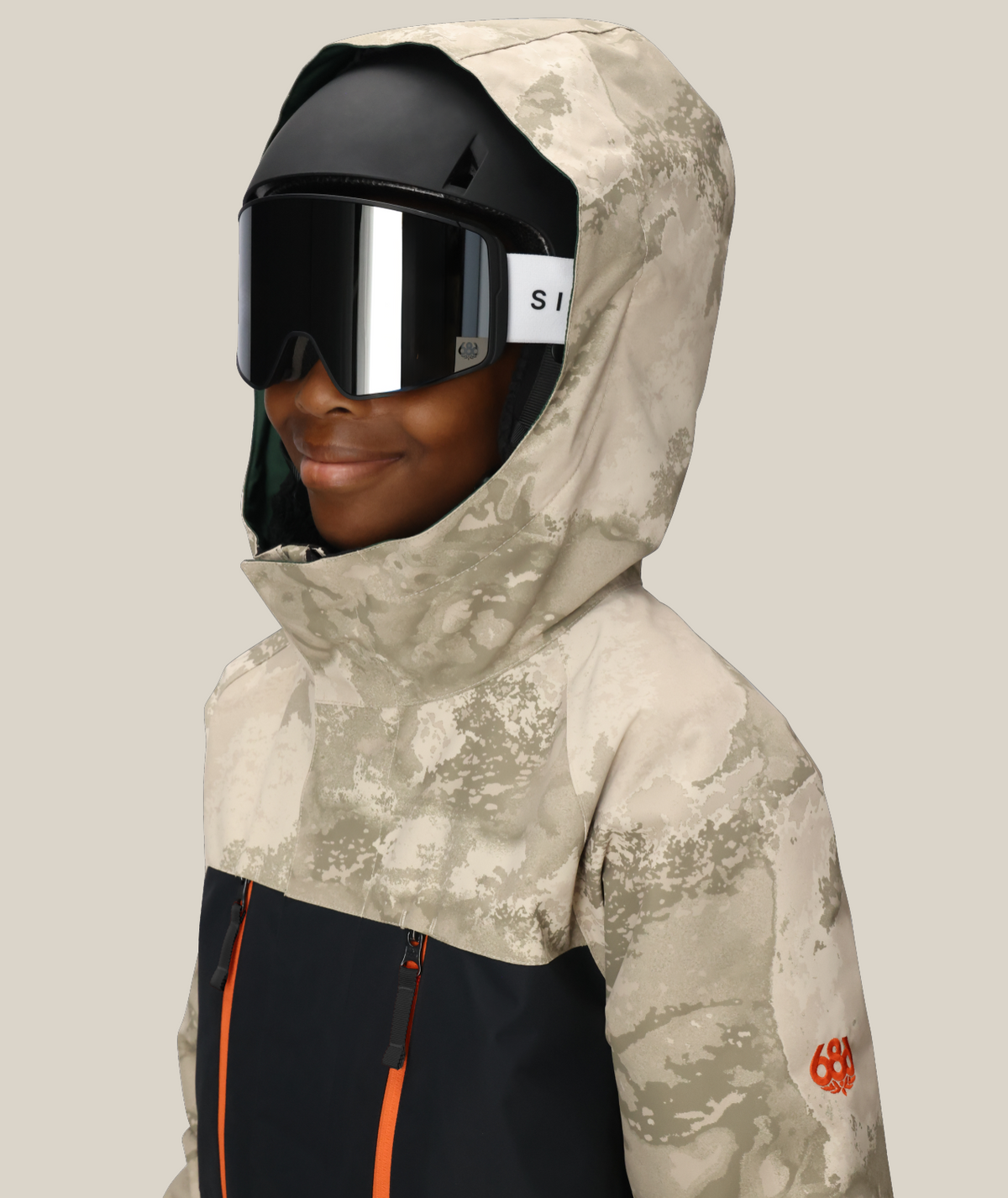 BOYS GEO™ INSULATED JACKET - LIMESTONE HEMISPHERE CLRBLK