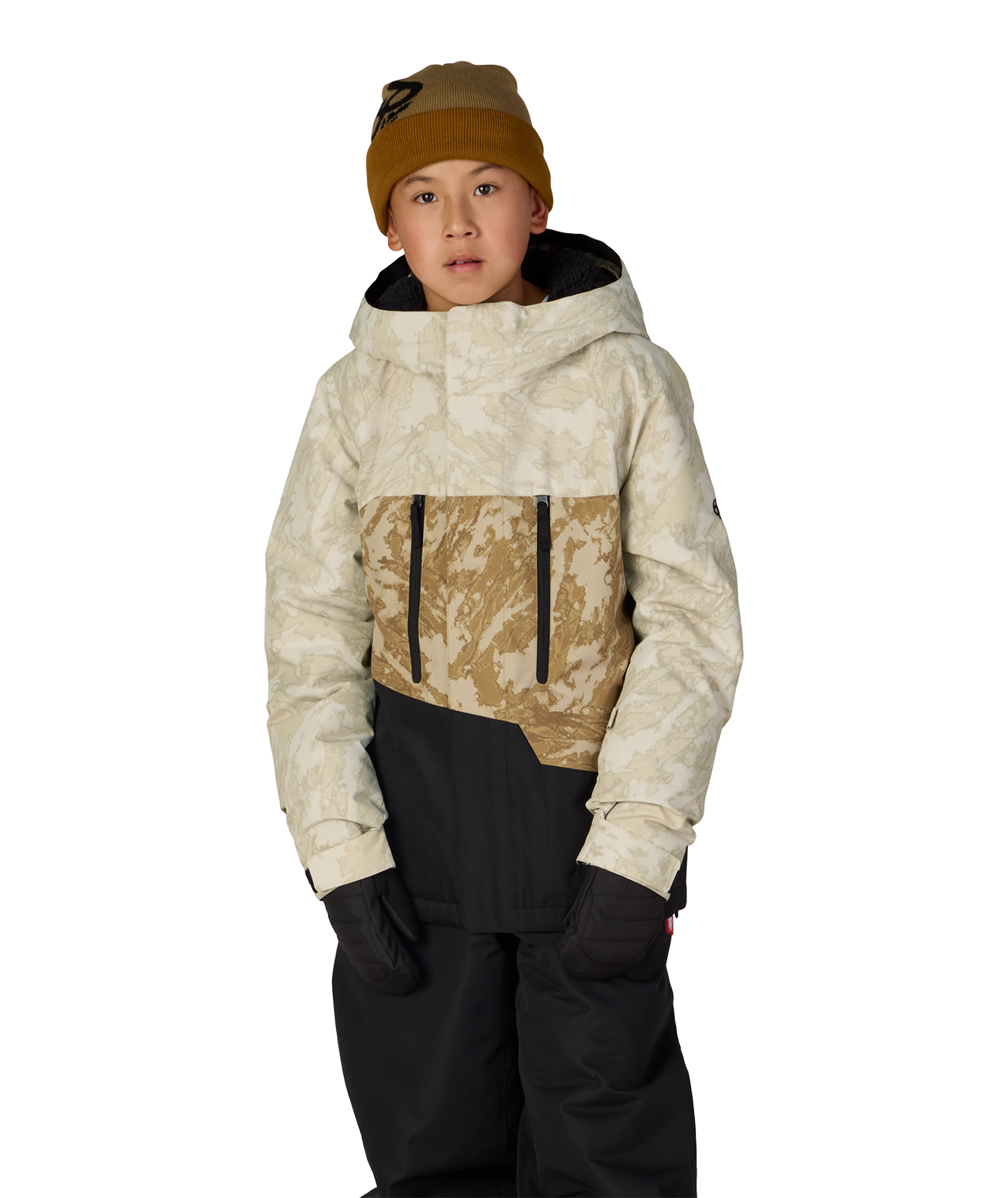 BOYS GEO™ INSULATED JACKET - LIMESTONE SCRATCH COLORBLOCK