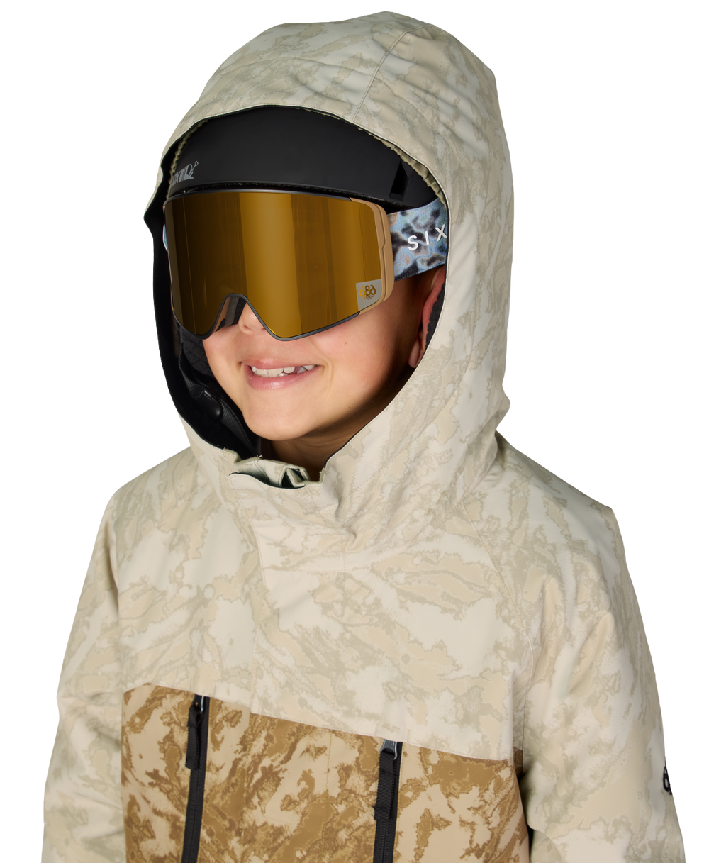 BOYS GEO™ INSULATED JACKET - LIMESTONE SCRATCH COLORBLOCK