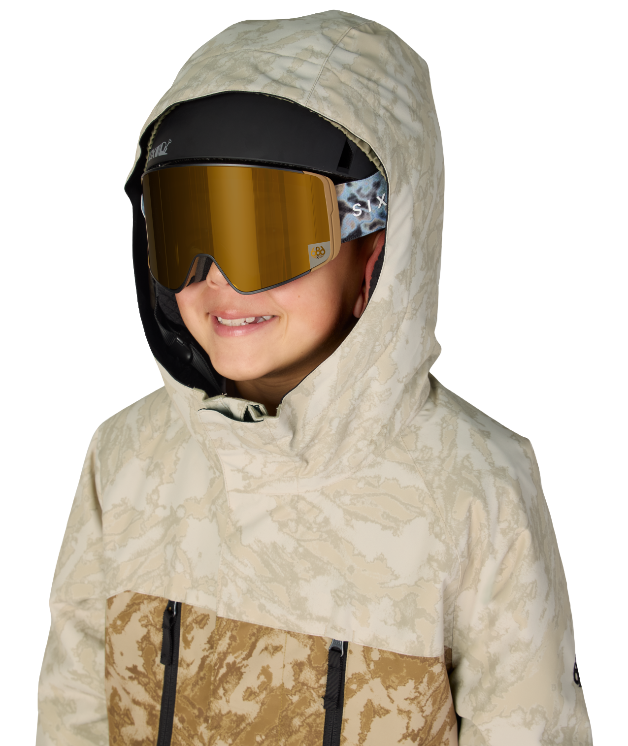 BOYS GEO™ INSULATED JACKET - LIMESTONE SCRATCH COLORBLOCK