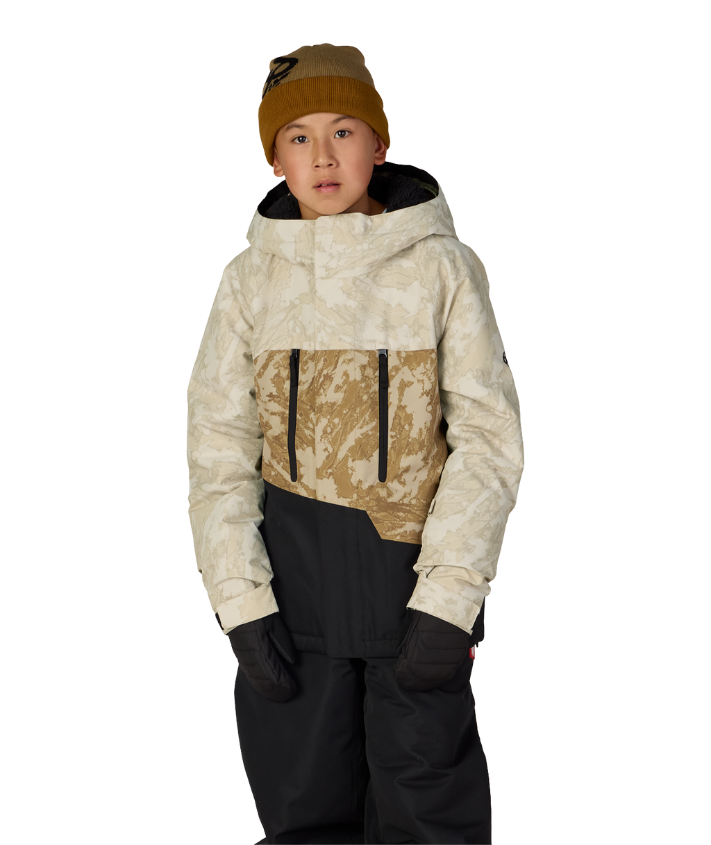 BOYS GEO™ INSULATED JACKET - LIMESTONE SCRATCH COLORBLOCK