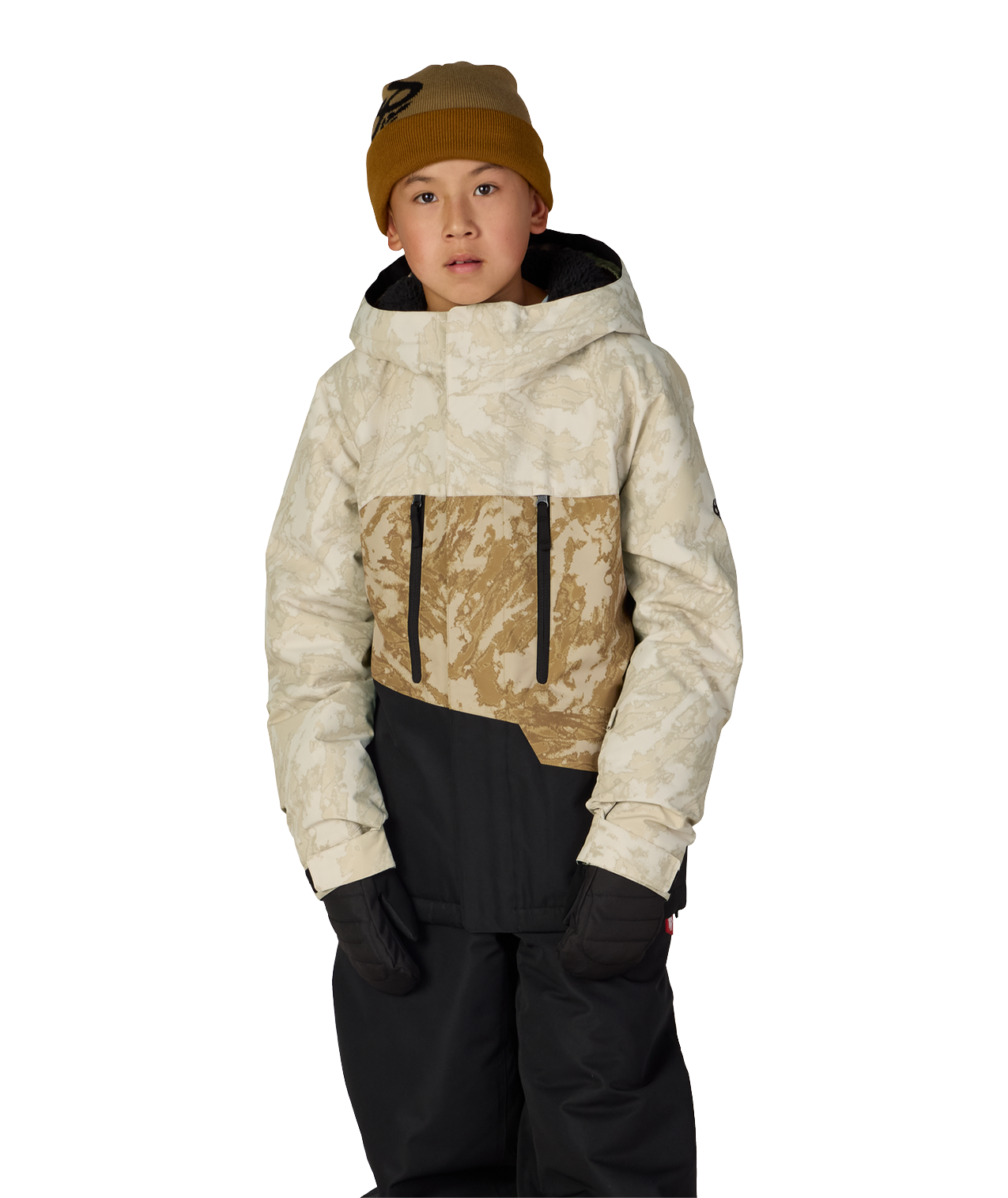 BOYS GEO™ INSULATED JACKET - LIMESTONE SCRATCH COLORBLOCK