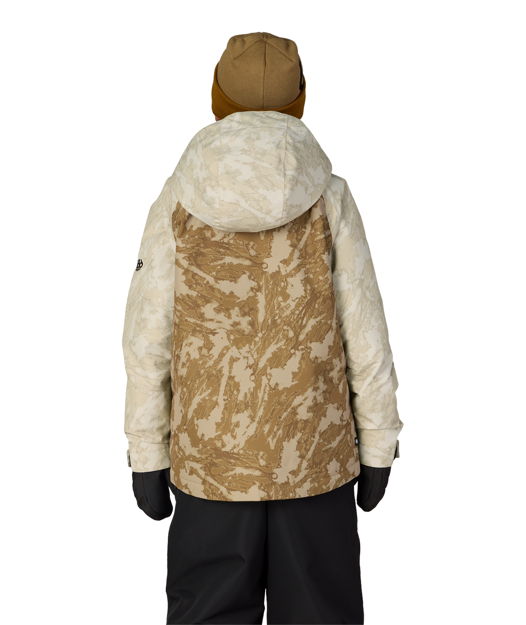 BOYS GEO™ INSULATED JACKET - LIMESTONE SCRATCH COLORBLOCK