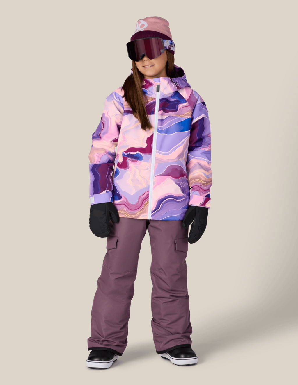 GIRLS ATHENA™ INSULATED JACKET - ALPENGLOW BLUE SEDIMENTARY