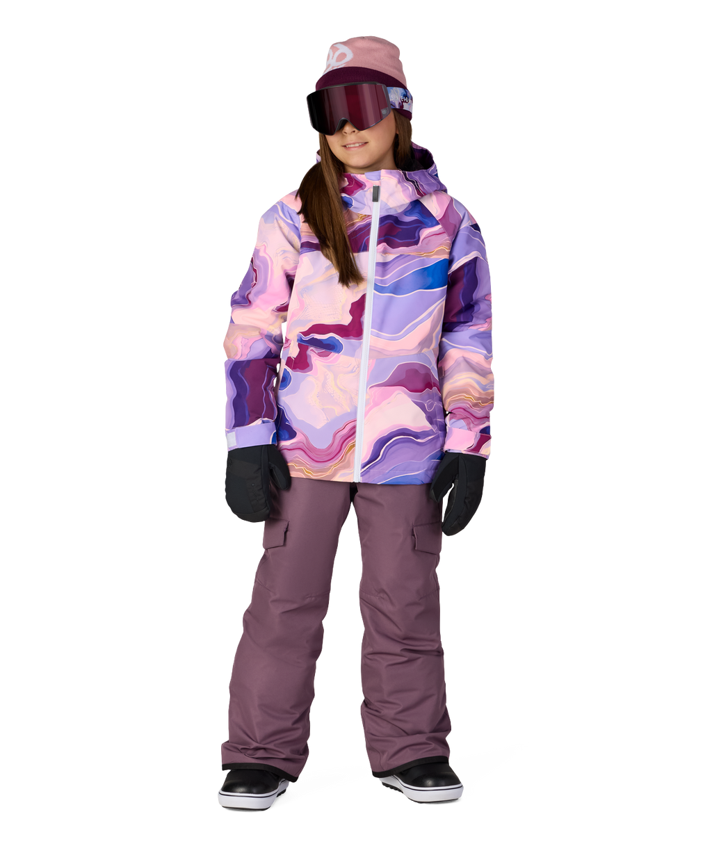 GIRLS ATHENA™ INSULATED JACKET - ALPENGLOW BLUE SEDIMENTARY
