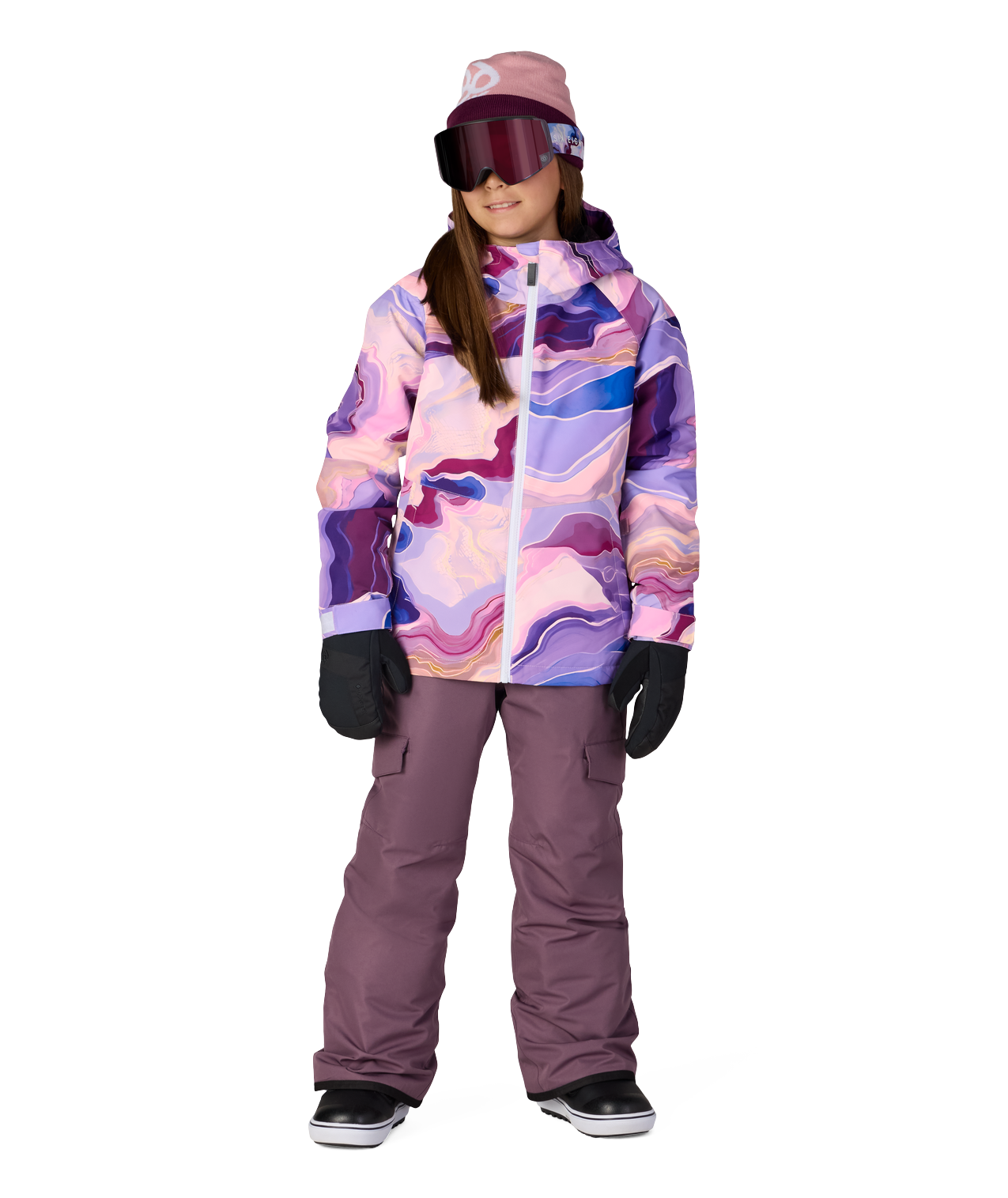 GIRLS ATHENA™ INSULATED JACKET - ALPENGLOW BLUE SEDIMENTARY